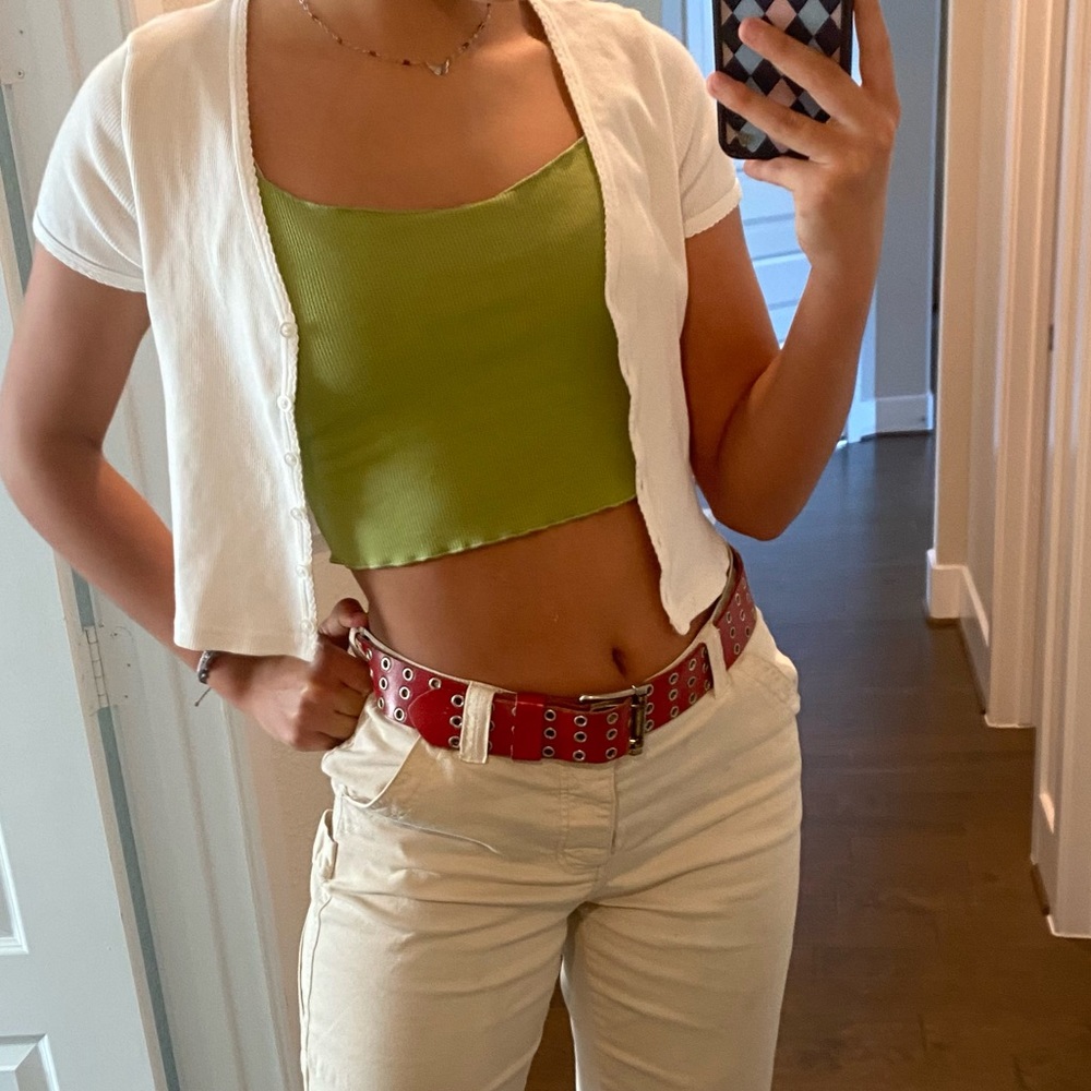 Brandy Melville Paige Ruffle Top